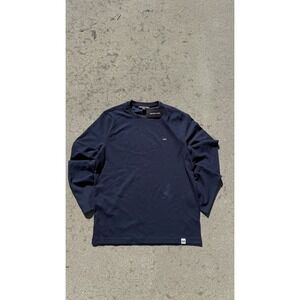 Michael Kors Men's Waffle Knit Long Sleeve Shirt Size M Navy Blue NWT‎